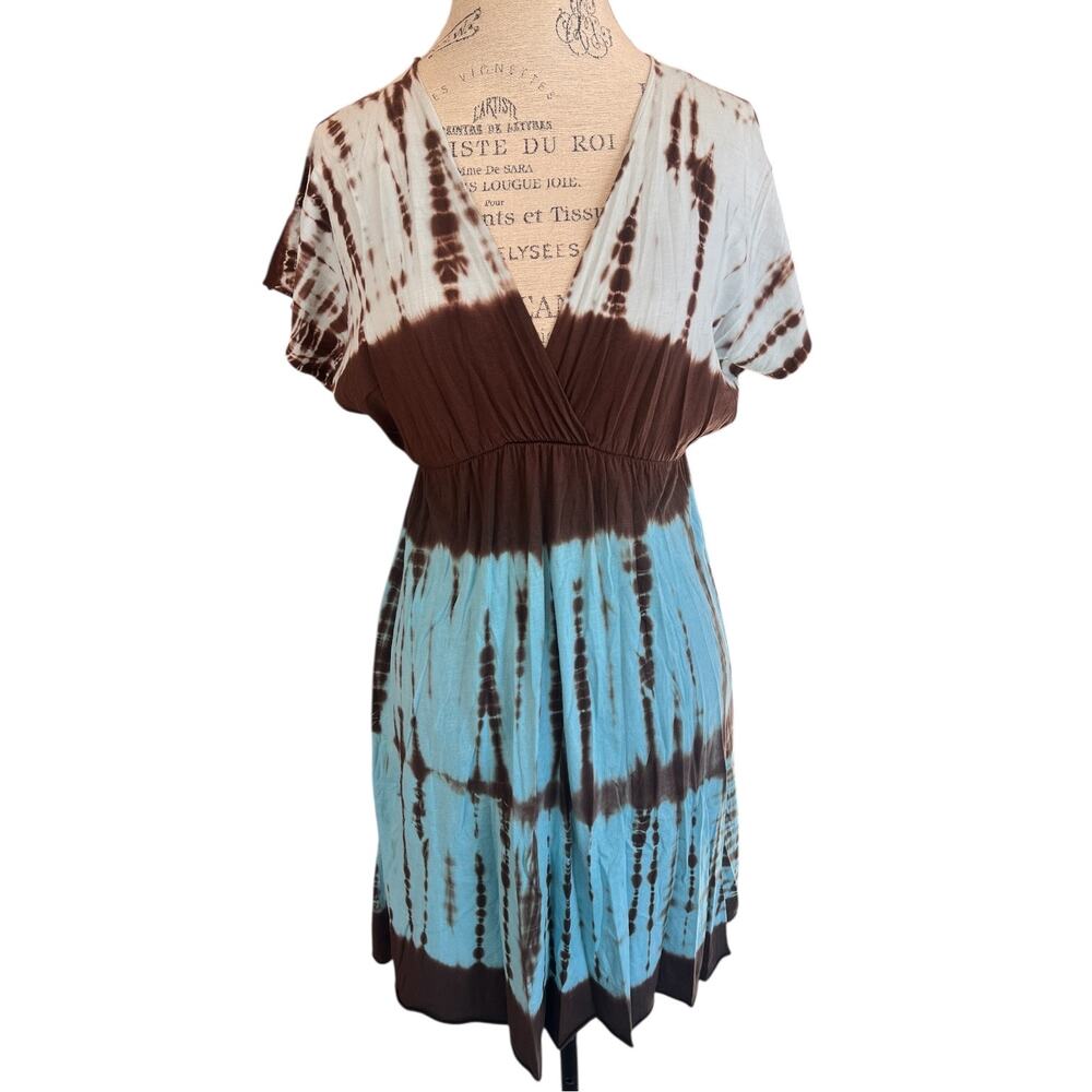 Green Dragon for Boston Proper Tie-Dye Empire Waist Dress Size M Made in USA